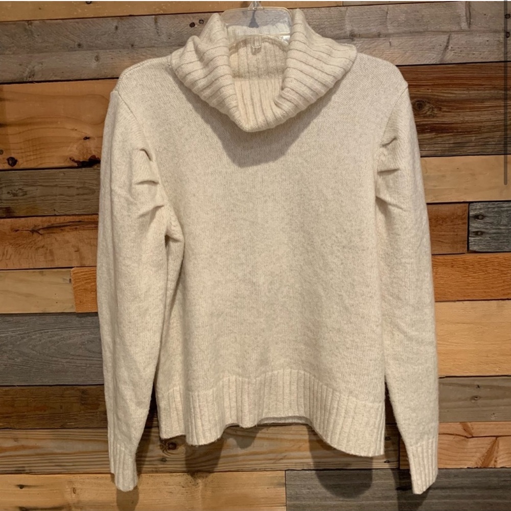 Cabi sweater style #3889 turtleneck puff sleeve pearl sweater - Picture 5 of 12